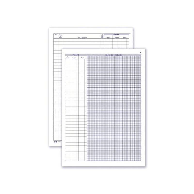 Registro Libretto delle misure a corpo - 50 pagine prenumerate